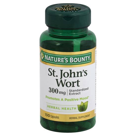 Nature's Bounty St. John's Wort 300 mg Herbal Health Capsules