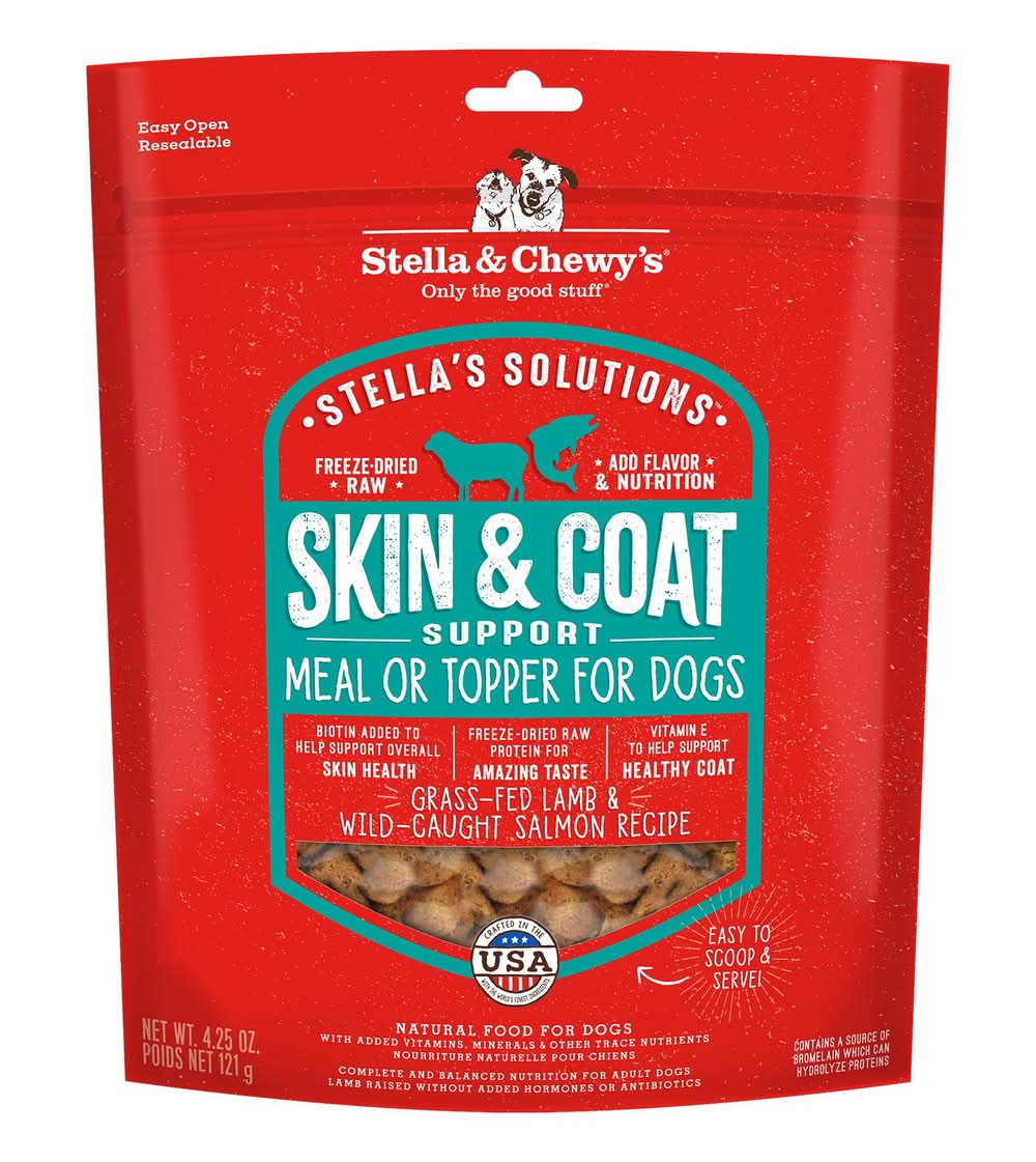 Stella & Chewy's Stella's Solutions Skin & Coat Support All Life Stages Dog Food Topper (Flavor: Lamb & Salmon, Size: 4.25 Oz)