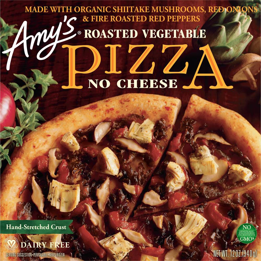 Amy's Vegan Dairy Free Roasted Vegetable No Cheese Pizza