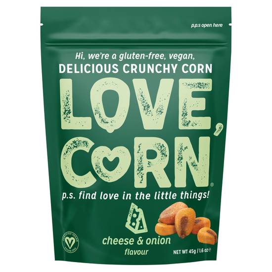Love Corn Cheese & Onion Premium Crunchy Corn 45g