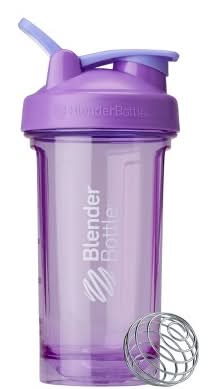 Blender Bottle Pro24 Plastic Shaker Bottle 24 fl oz, Clear/Purple