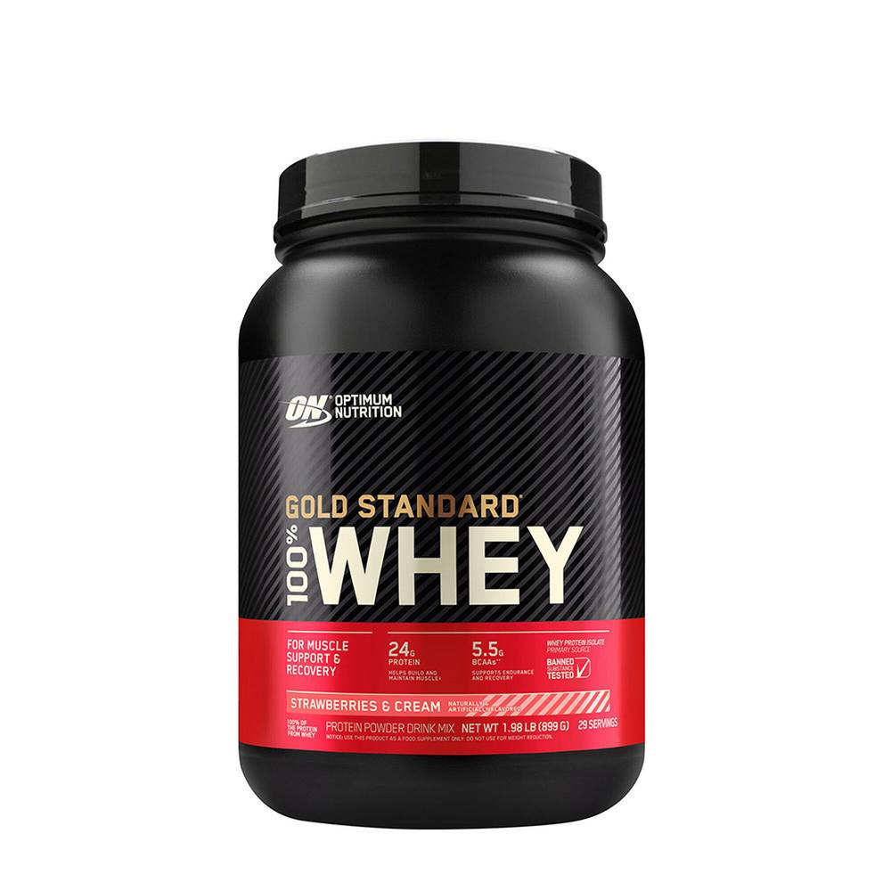 Optimum Nutrition Gold Standard 100% Whey Protein Powder (1.98 lb) (strawberries & cream)