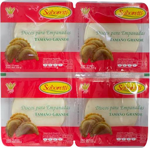 Saboretti disco para empanada g (pack 4 x 336 g)