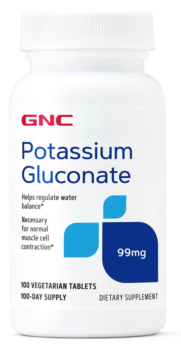 GNC Potassium Gluconate Vegetarian Tablets 99 mg (100 ct)