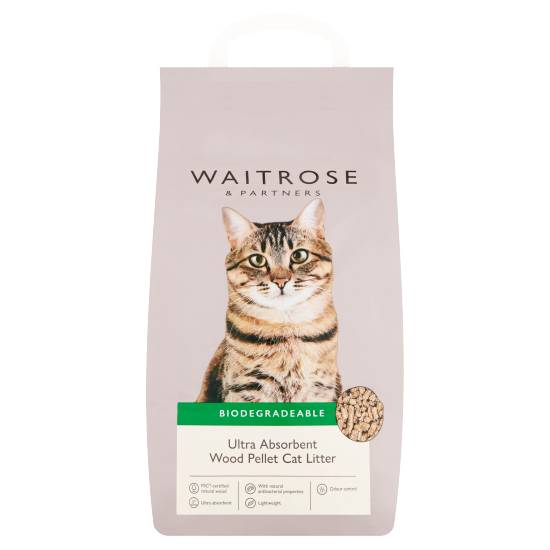 Waitrose Ultra Absorbent Wood Pellet Cat Litter