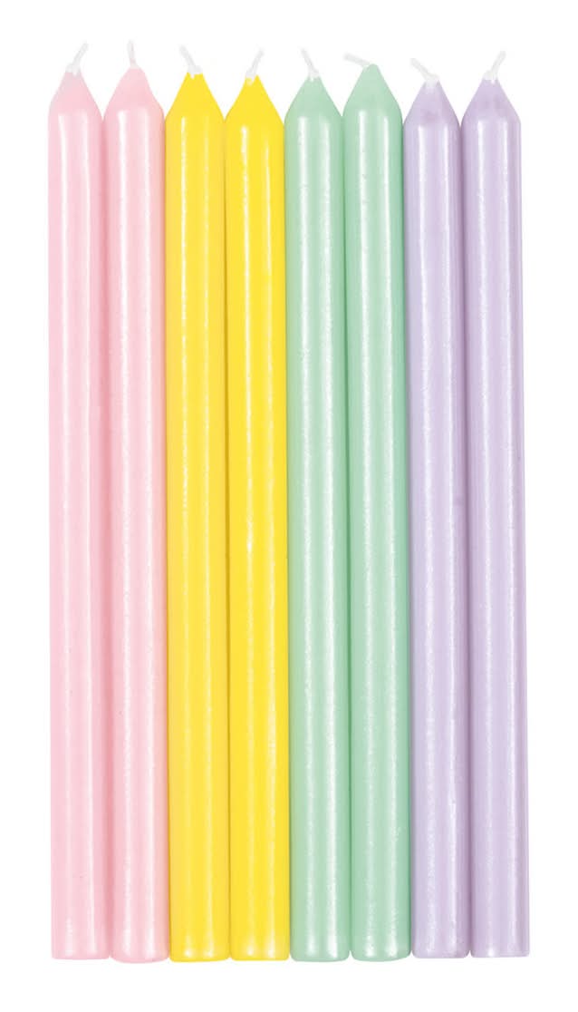 3-2-1 Party Pearlized Birthday Candles, Assorted (8 ct)