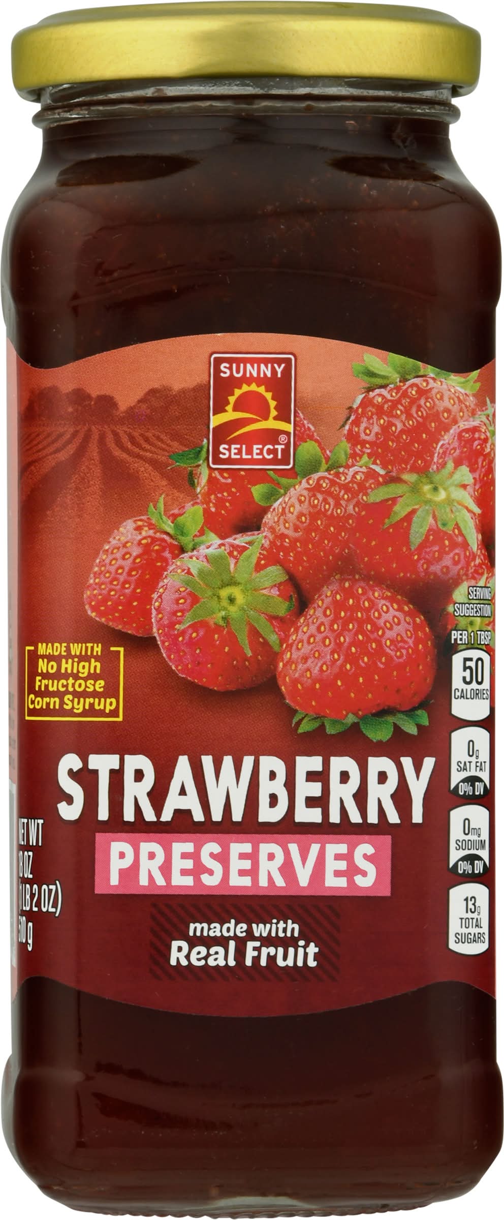 Sunny Select Real Fruit Strawberry Preserves (18 oz)