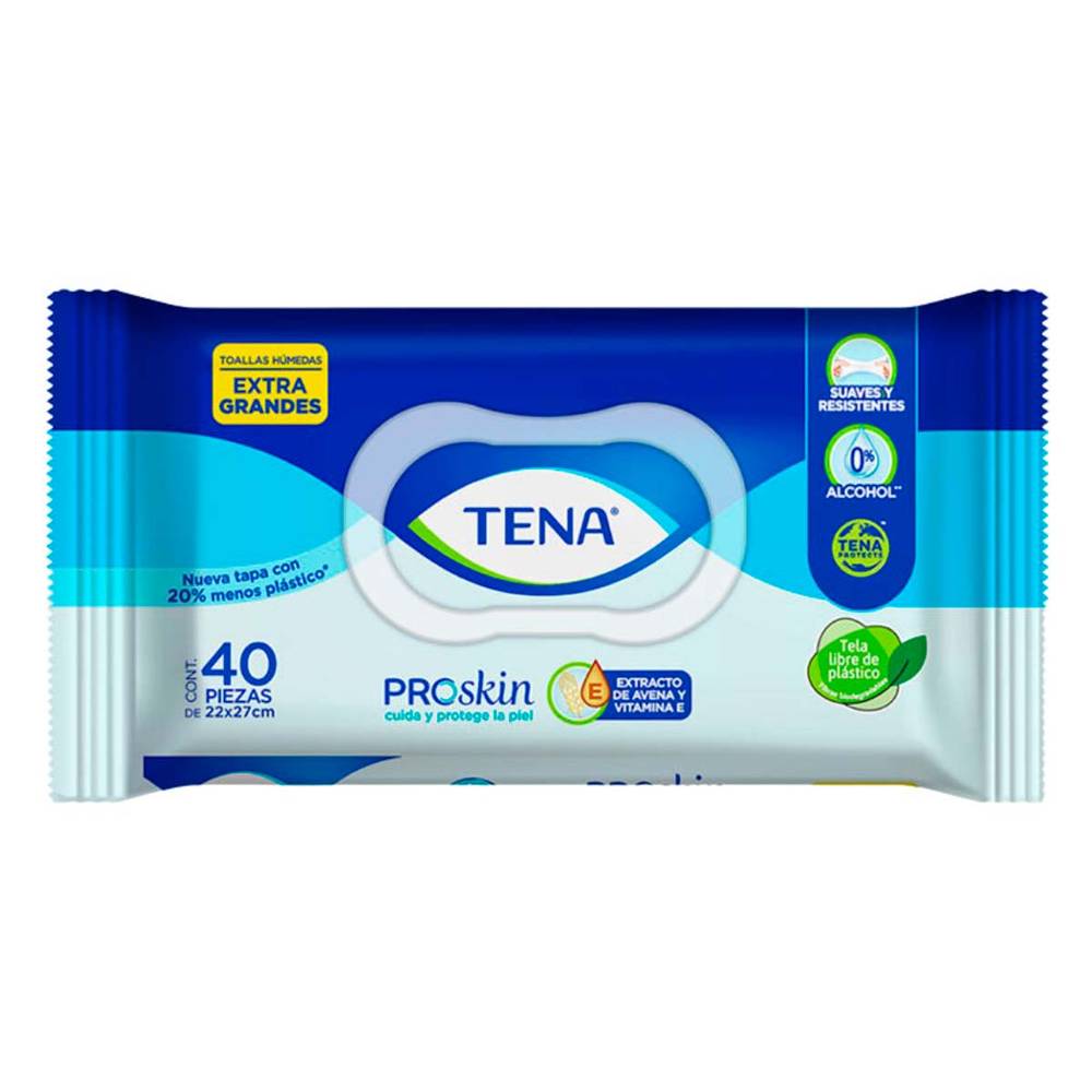 Tena toallas húmedas (xg)(40 un)