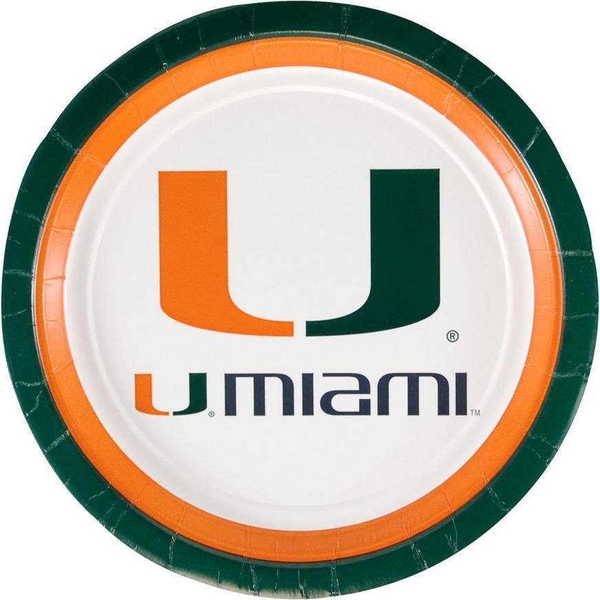 Miami Hurricanes Lunch Plates 10ct