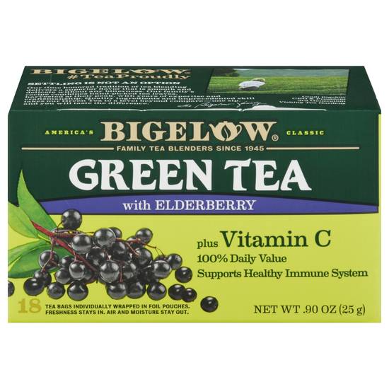Bigelow Green Tea With Elderberry Plus Vitamin C (0.9 oz)