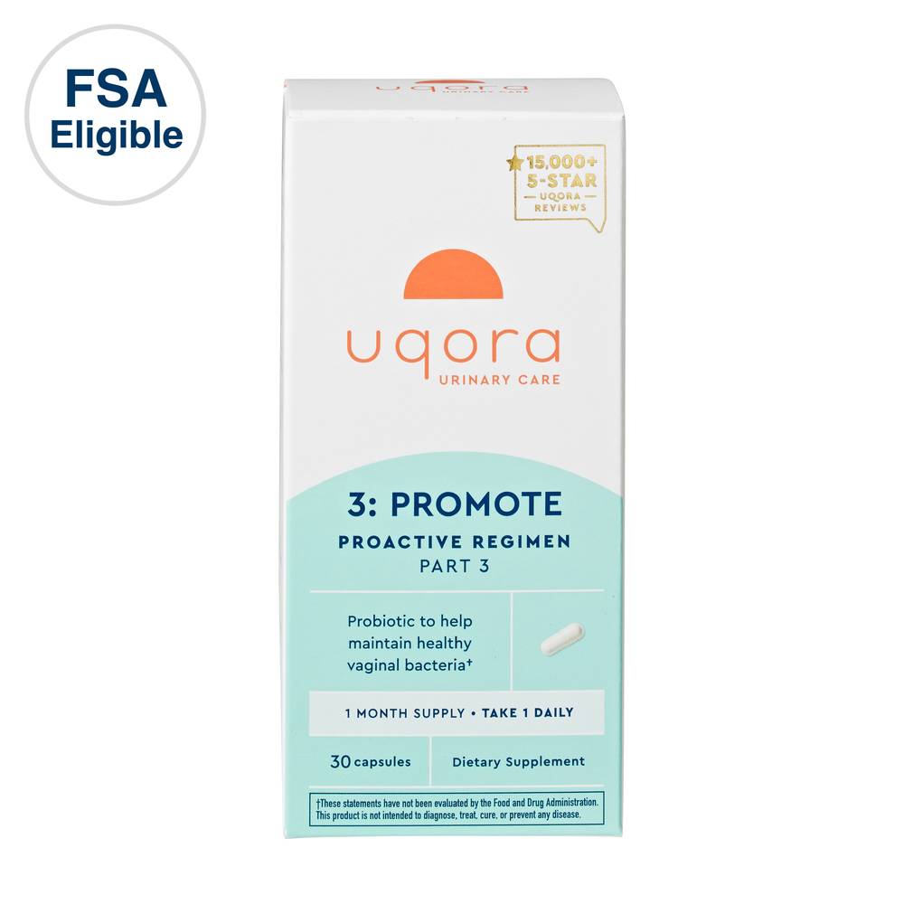 Uqora Promote Vaginal Probiotic for Urinary Tract Health