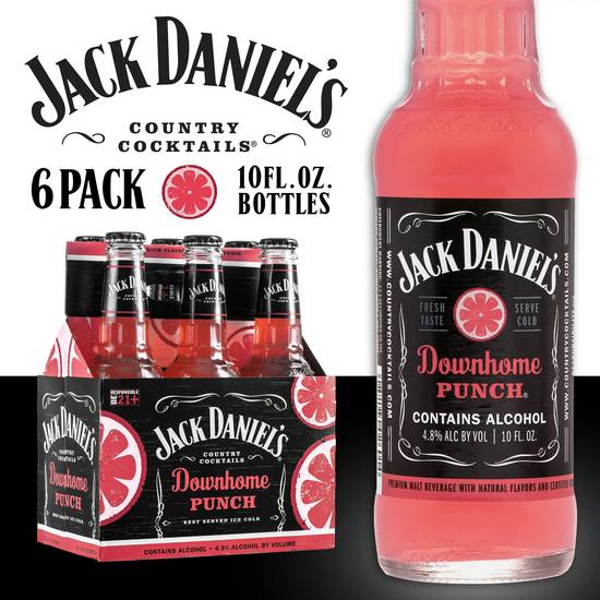 Jack Daniel's Country Cocktails Downhome Punch 6x 10oz Bottles