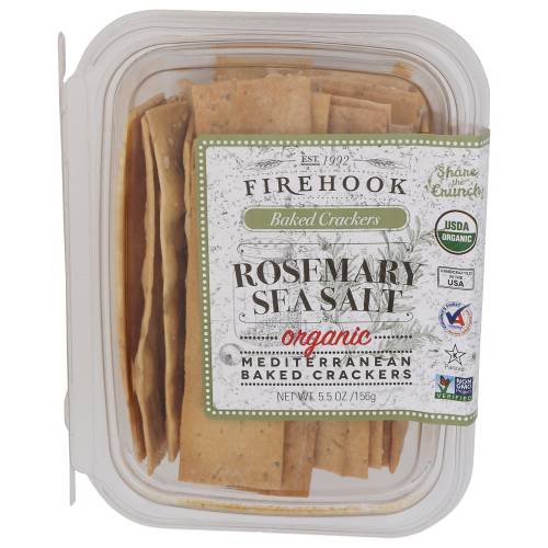 Firehook Organic Rosemary Sea Salt Crackers