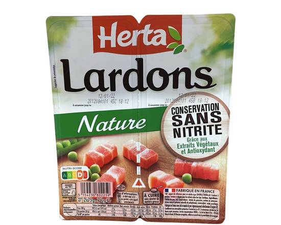 Lardons Herta Nature 2x75g