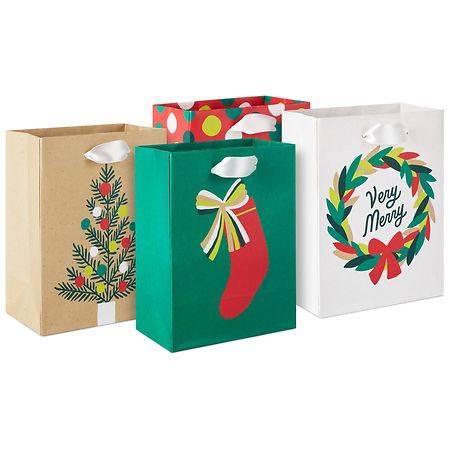 Hallmark Christmas Gift Bag Bundle (Holiday Icons) Mini - 4.0 ea