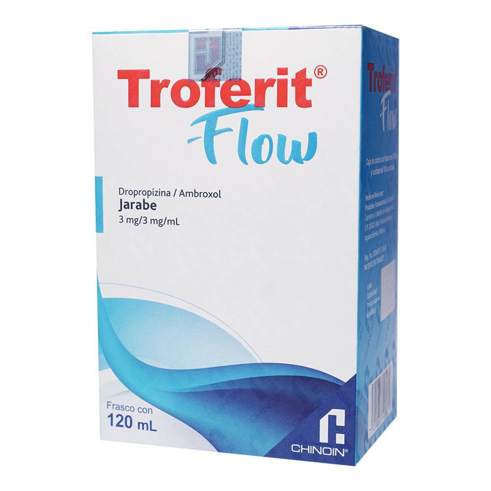 Chinoin troferit flow dropropizina/ ambroxol jarabe 3 mg/ 3 mg (120 ml)