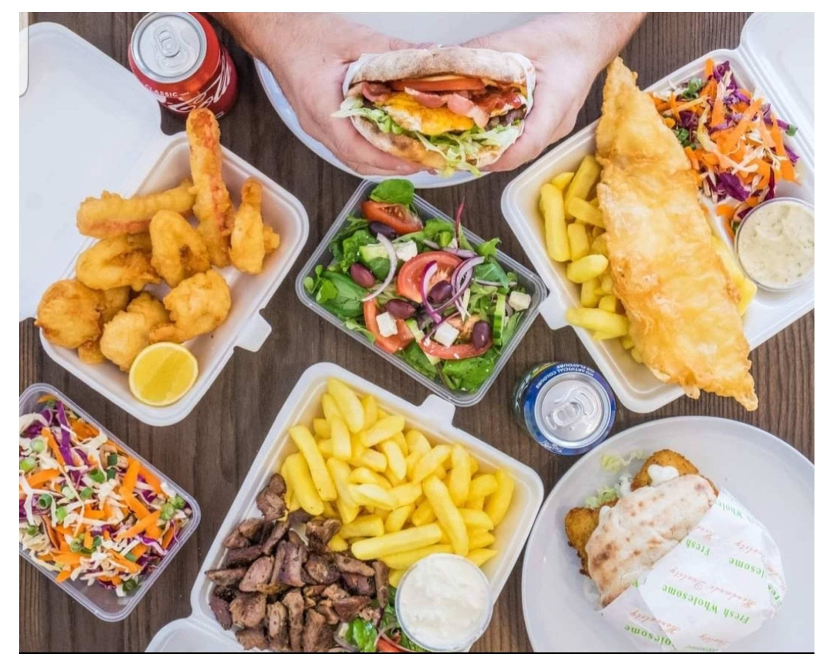 Hook Line and Sinker Fish and Chips Restaurant Menu Takeout in