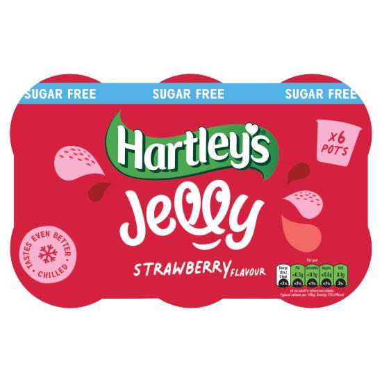 Hartley's No Added Sugar Strawberry Flavour Jelly Pots 6 X 115g