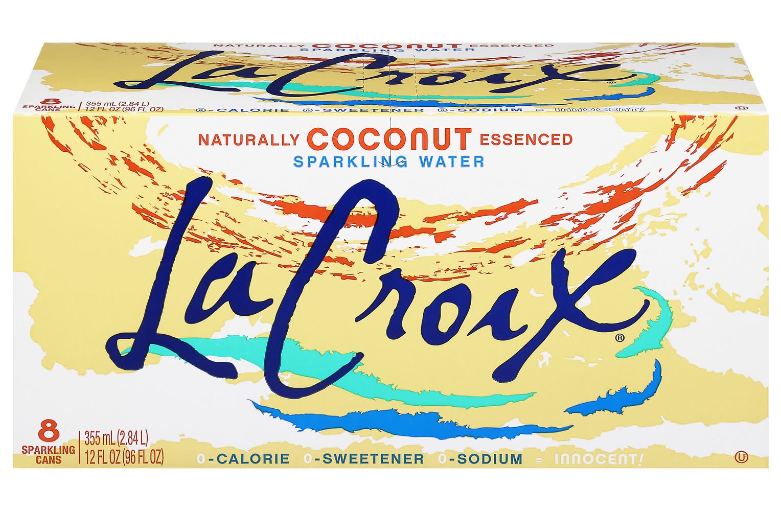 La Croix Naturally Essenced Flavoured Sparkling Water, Coconut (8 x 12 fl oz)