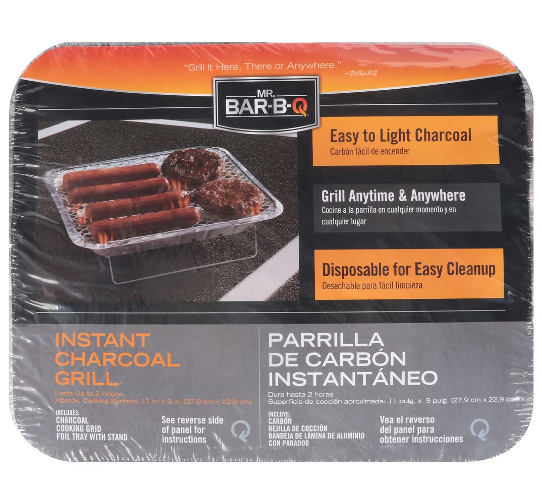 Mr. Bar-B-Q Instant Charcoal Grill Grill Anytime & Anywhere