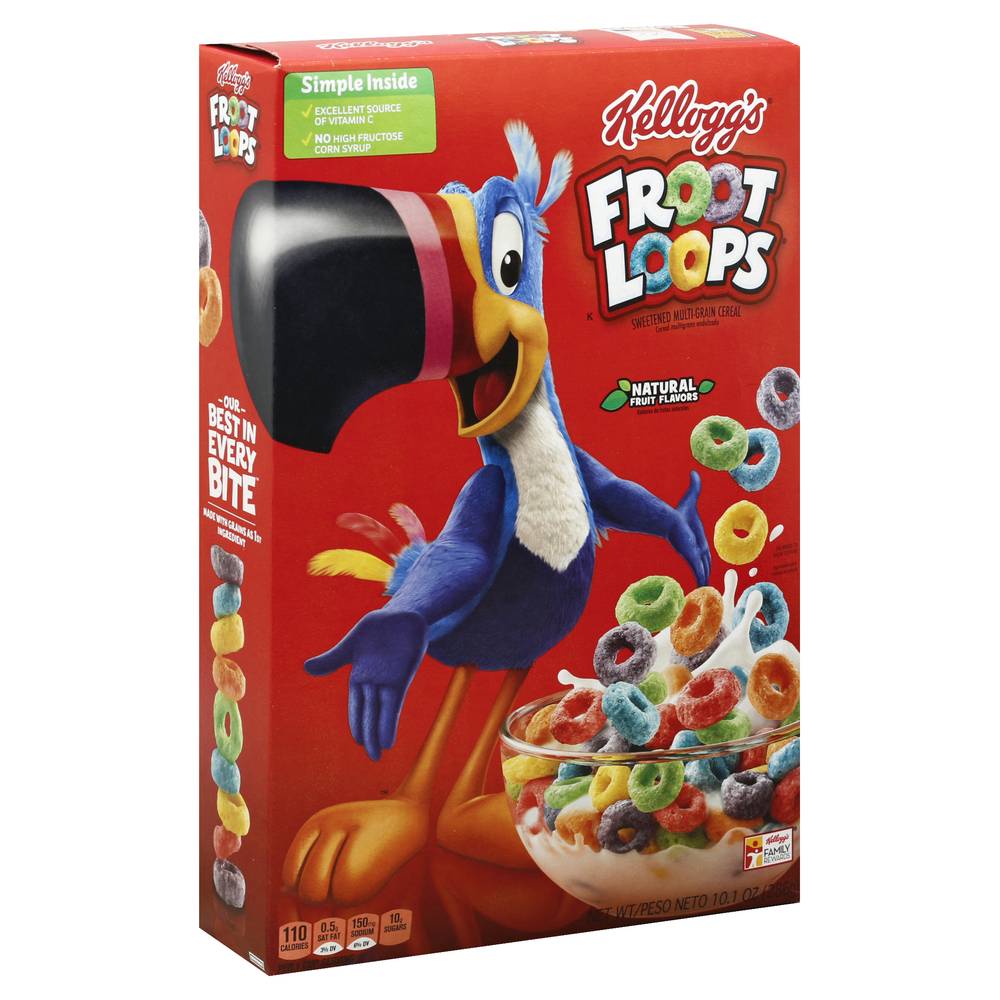 Froot Loops Kellogg's Sweetened Multigrain Cereal (natural fruit)