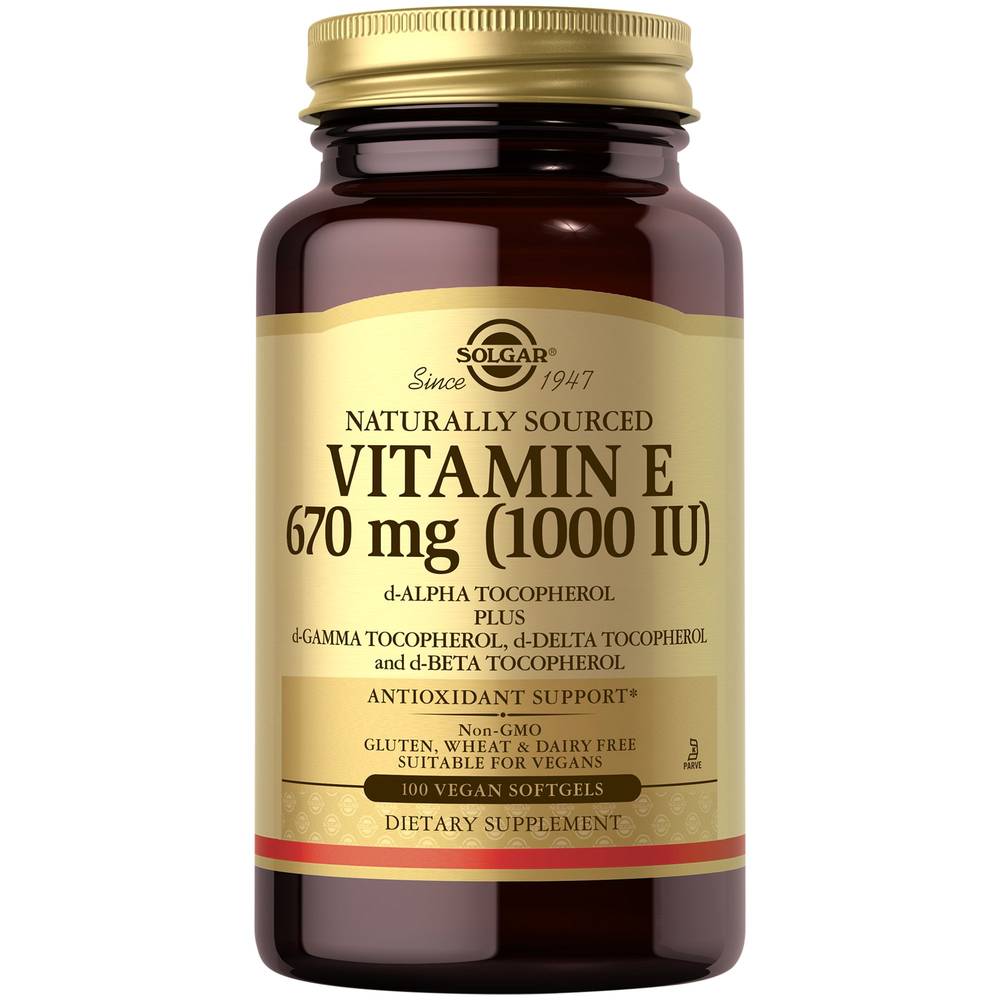 Natural Vitamin E - 1,000 Iu (100 Vegetarian Softgels)