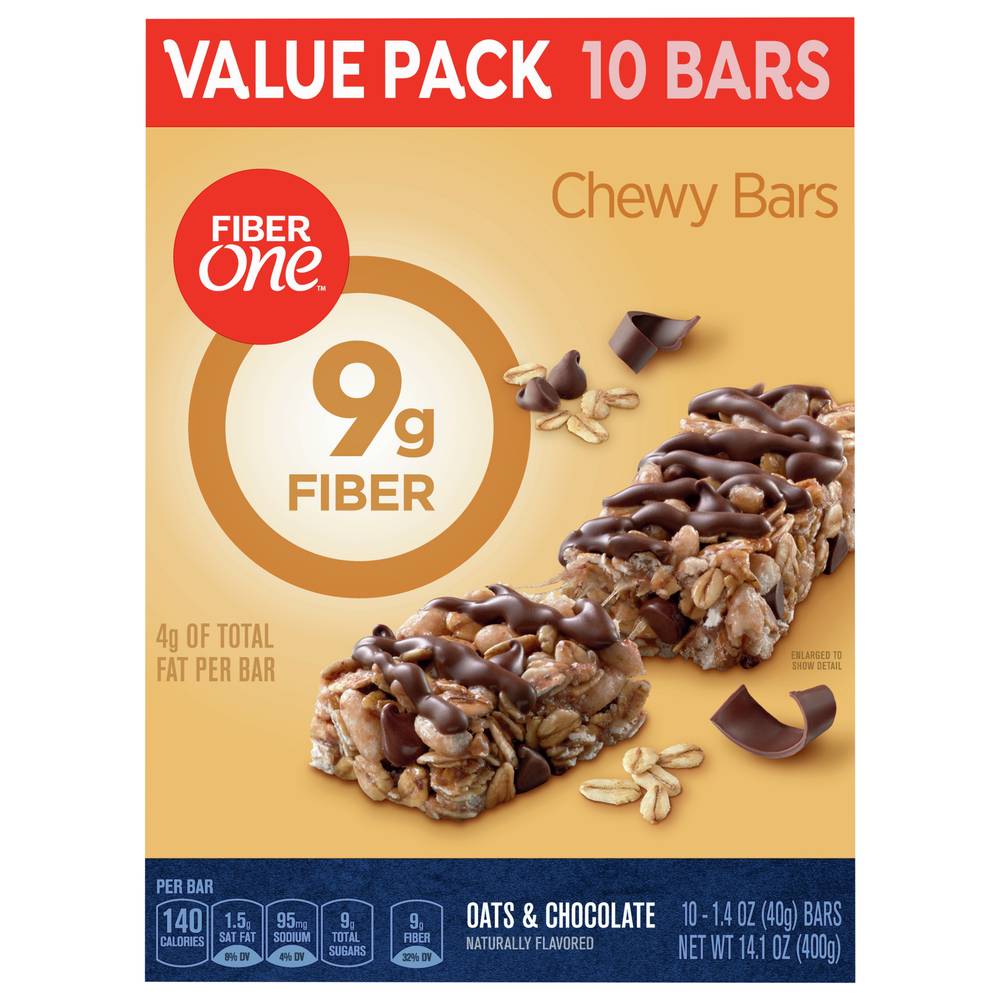 Fiber One Oats & Chocolate Chewy Bars (10 ct)