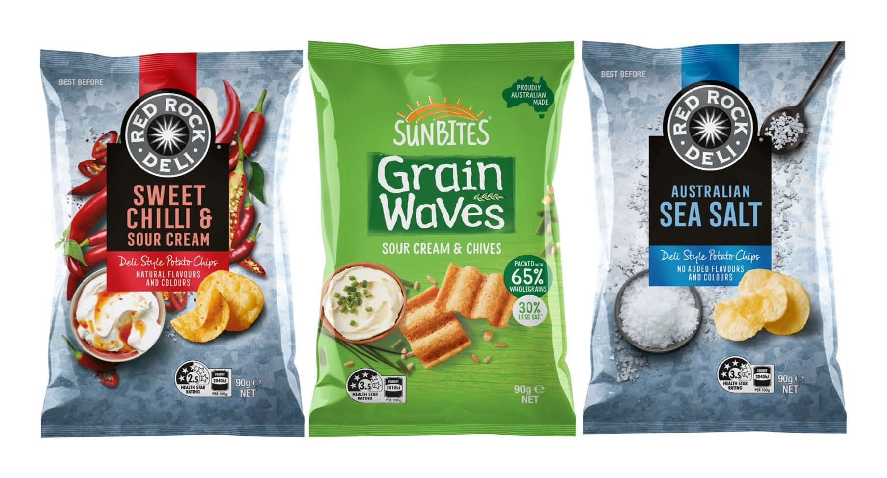 Red Rock Deli, Grainwaves & Party Bags 150-270g 2 For $11
