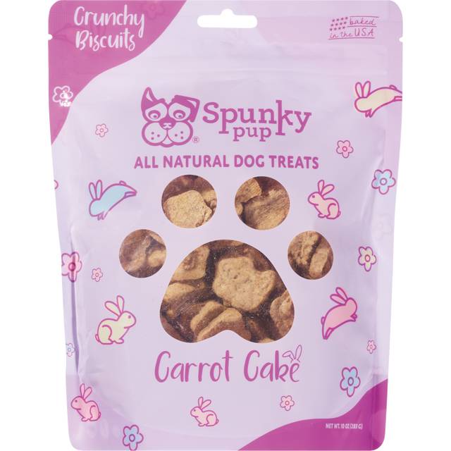 Spunky Pup All Natural Dog Treats, Carrot Cake, 10 oz