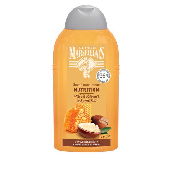 Le Petit Marseillais - Shampoing nutrition cheveux secs cassants miel & karité bio (250ml)