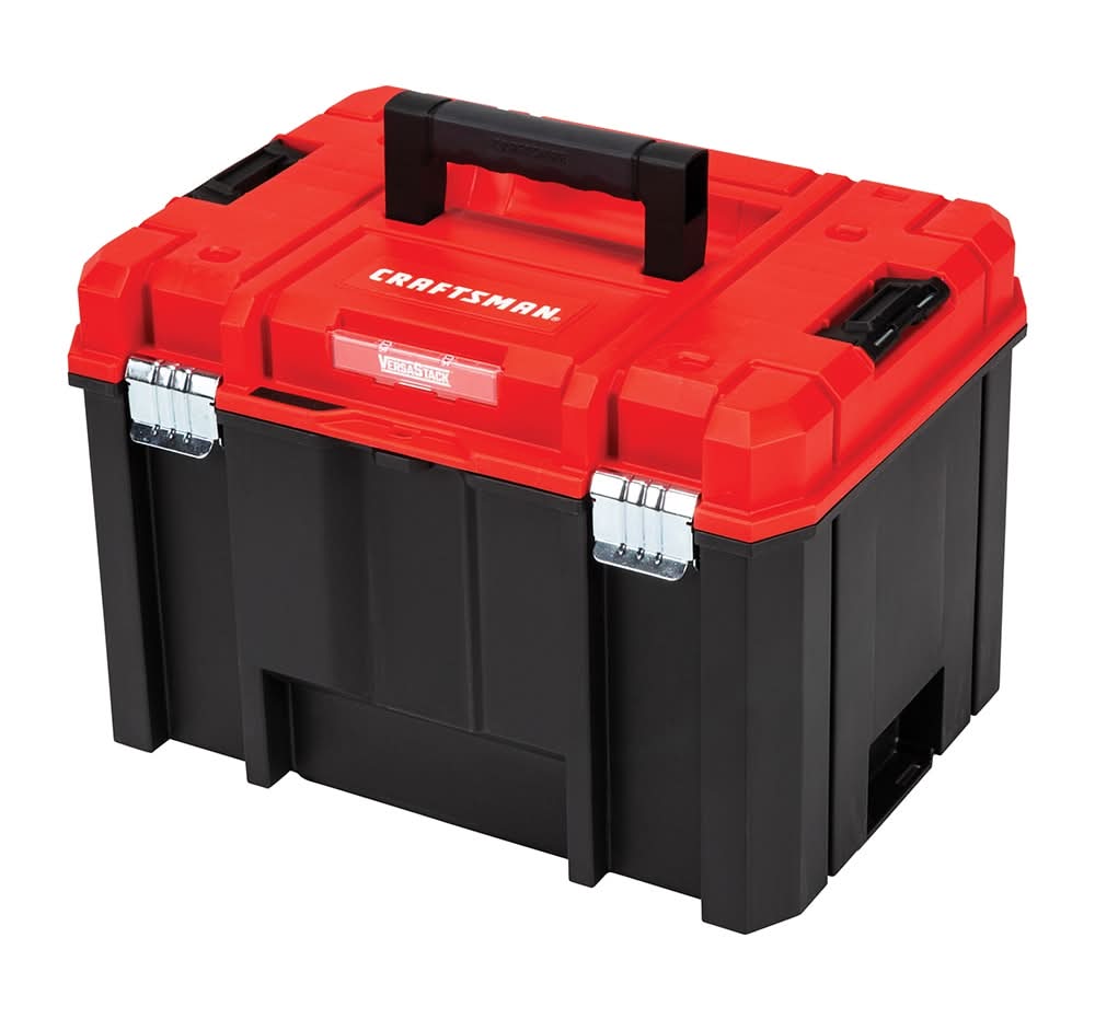 CRAFTSMAN VERSASTACK 17-in W x 11.87-in H x 13.0-in D Red and Black Plastic Tool Box