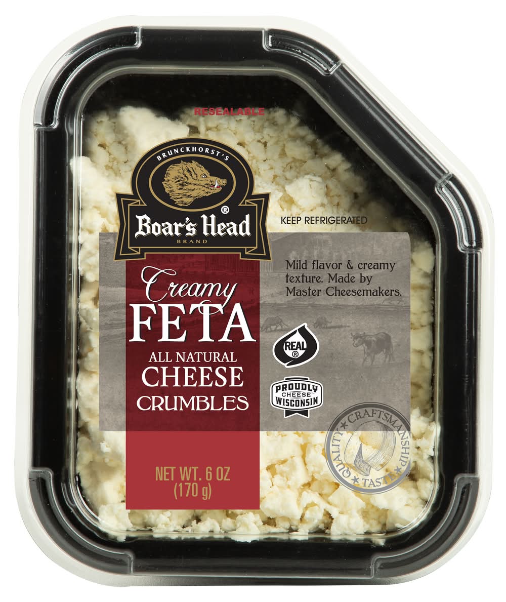 Boar's Head Creamy Feta Cheese Crumbles (6 oz)