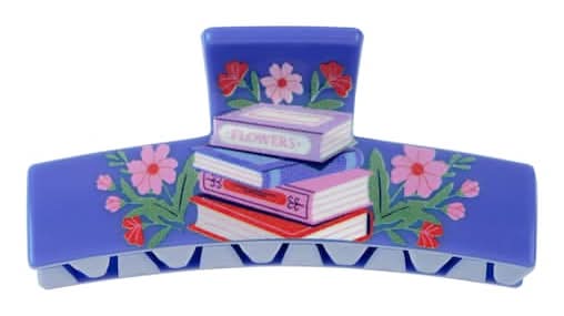 Blue Bookish Floral Claw Clip By Fab Finds