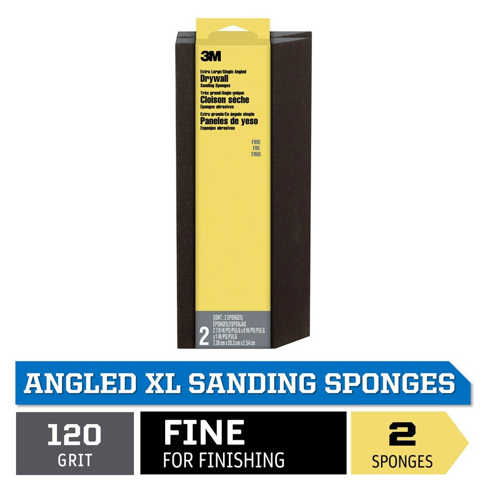 3M Angled Drywall Sanding Sponge, Extra Large (2 ct)