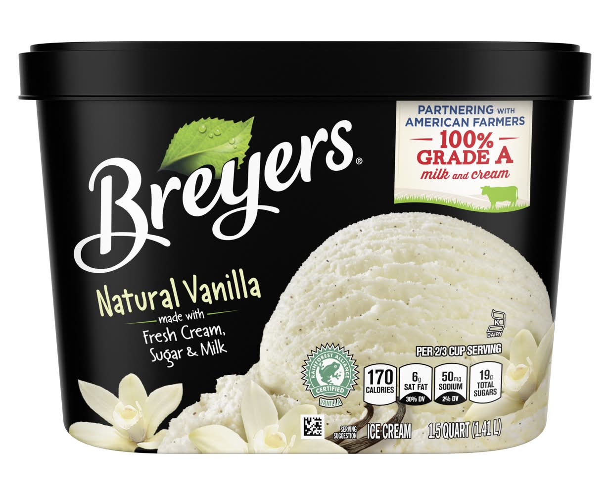 Breyers Classics Ice Cream, Natural Vanilla (1.5 qt)