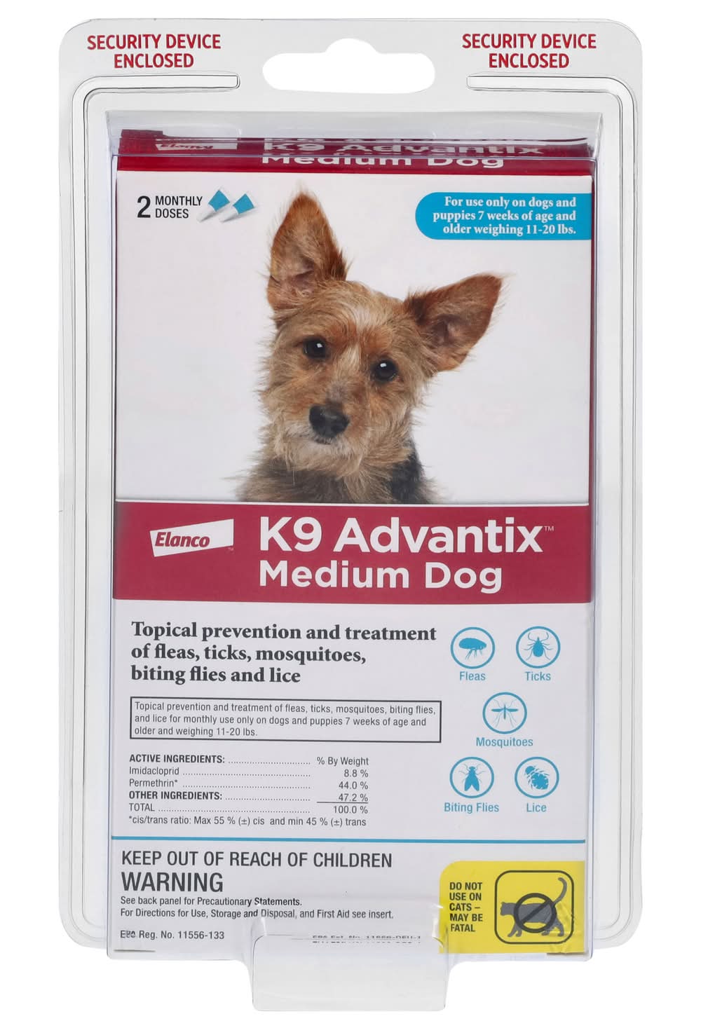 K9 Advantix Flea Tick & Mosquito Prevention For Medium Dogs (2 ct)