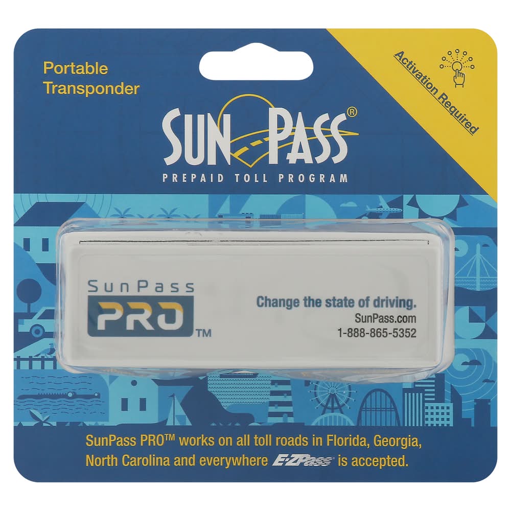 Sun Pass Pro Prepaid Toll Program Portable Transponder (2.9 oz)