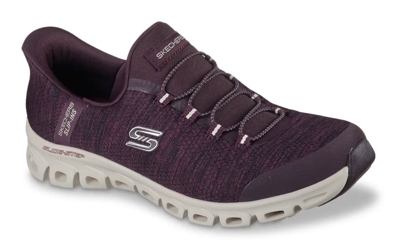 Skechers Hands Free Slip-Ins: Glide Step Slip-On Sneaker - Women's (Deep Purple Medium - 7.5)