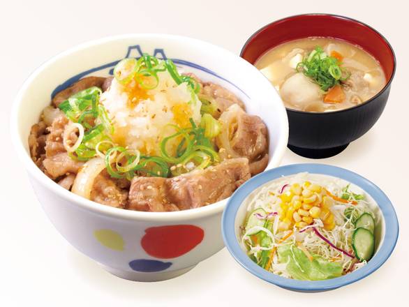 鬼おろしポン酢牛めし豚汁生野菜セット