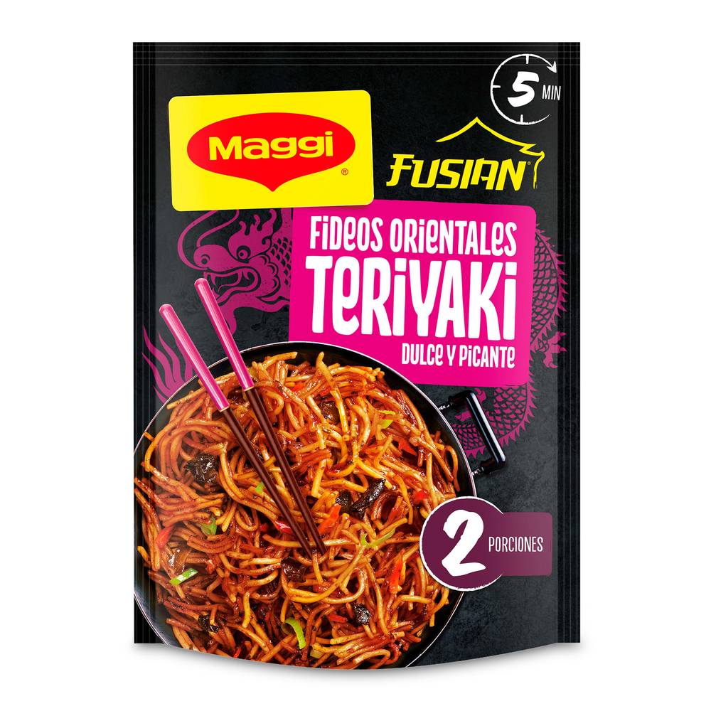 Fideos Orientales Fusian Sabor Teriyaki Maggi Sobre 130 G