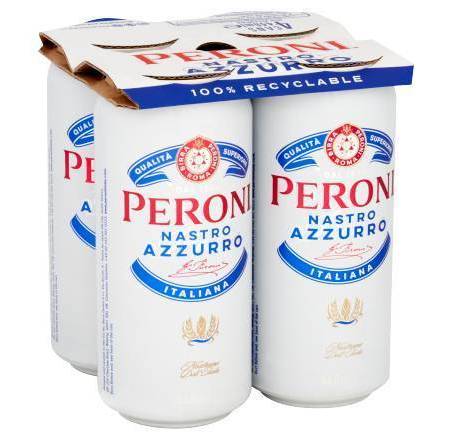 Peroni Nastro Azzurro Beer (4 x 440ml)