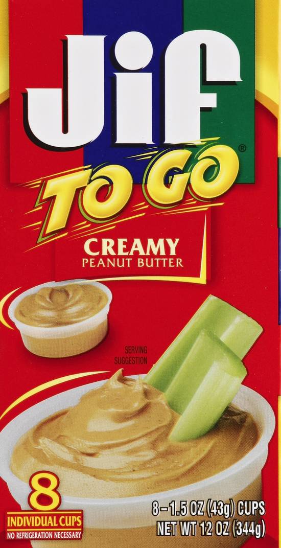 Jif To Go Creamy Peanut Butter (8 ct)