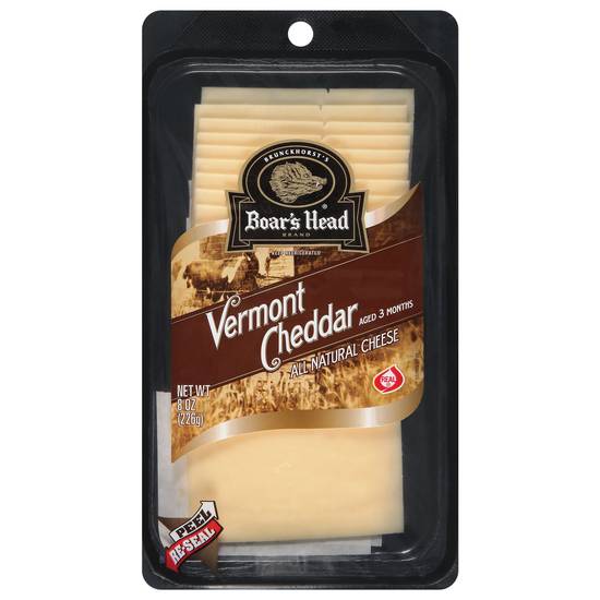 Boar's Head Vermont Cheddar Cheese Slices Aged 3 Months