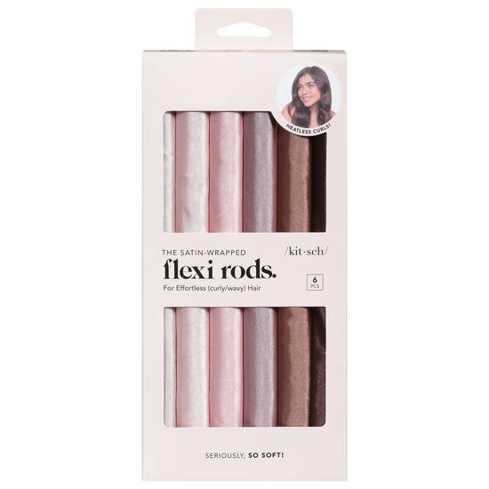 Kitsch Rosewood Satin-Wrapped Flexi Rods