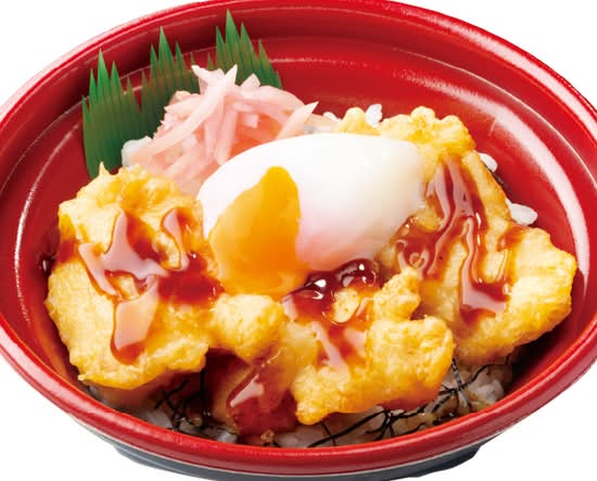 親子鶏天丼～甘辛だれ～ Chicken tempura rice bowl sweet soy sauce（with a soft-boiled egg）