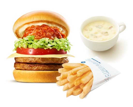 ダブルモスタコスバーガー＋70円ドリンクセット