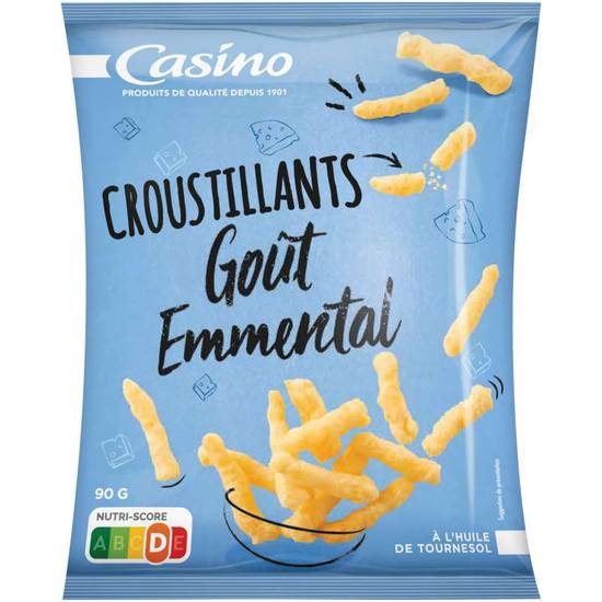 CASINO - Biscuits apéritifs - Croustillants - Goût emmental - 90g