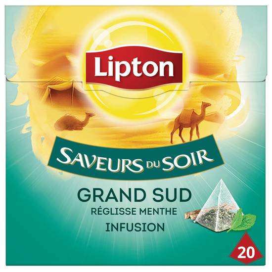 Lipton - Saveurs du soir infusion grand sud menthe et réglisse (20 pièces, 30 g)