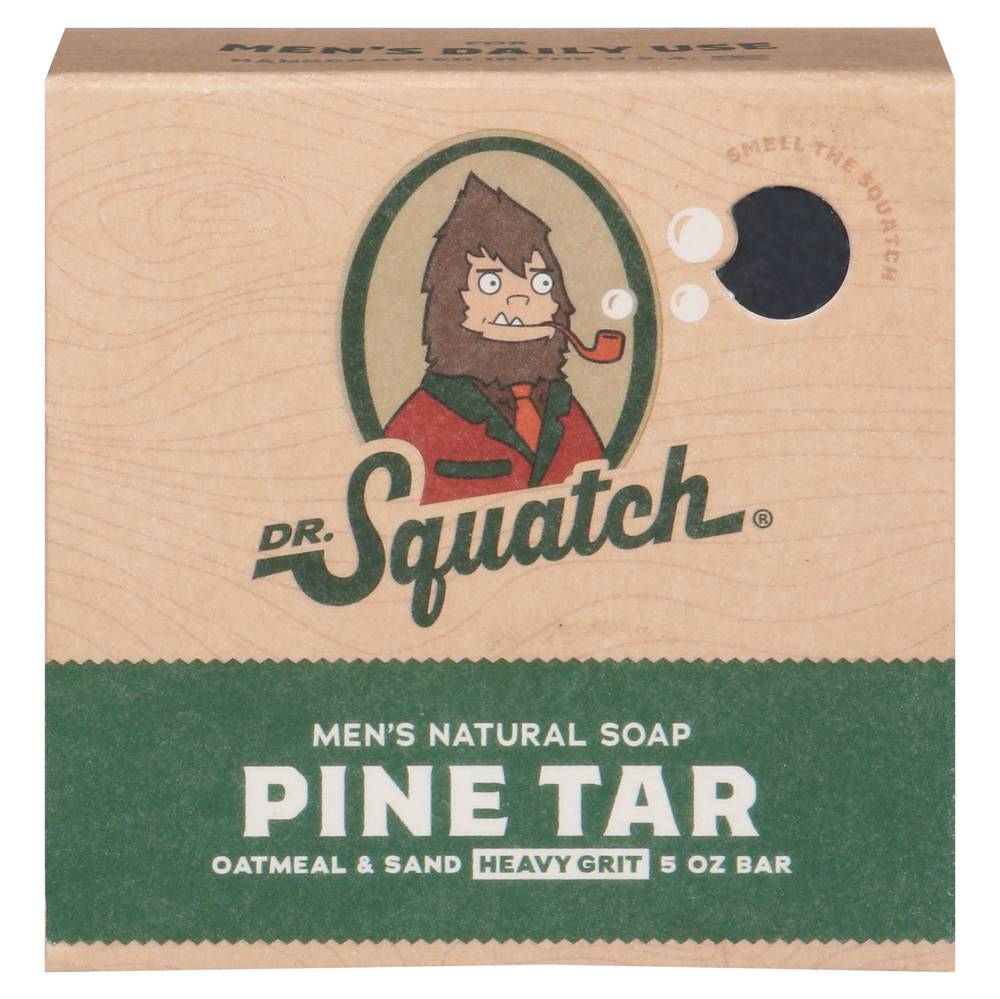 Dr. Squatch Men's Natural Pine Tar Bar Soap