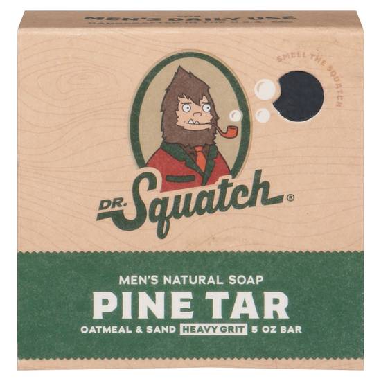 Dr. Squatch Men's Natural Pine Tar Bar Soap